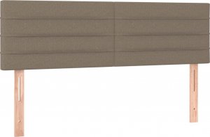 vidaXL vidaXL Łóżko kontynentalne z materacem, taupe, tkanina, 140x190 cm 6