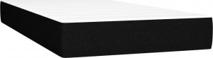 vidaXL vidaXL Łóżko kontynentalne z materacem, czarne, tkanina, 90x200 cm 5