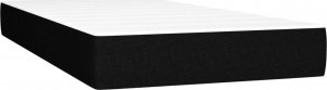 vidaXL vidaXL Łóżko kontynentalne z materacem, czarne, tkanina, 90x200 cm 5