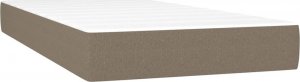 vidaXL vidaXL Łóżko kontynentalne z materacem, taupe, tkanina, 90x200 cm 5