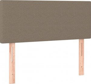 vidaXL vidaXL Łóżko kontynentalne z materacem, taupe, tkanina, 90x190 cm 6