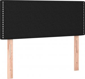 vidaXL vidaXL Łóżko kontynentalne z materacem, czarne, tkanina 90x190 cm 6