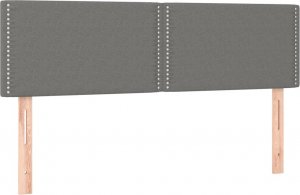 vidaXL vidaXL Łóżko kontynentalne z materacem, ciemnoszara tkanina 140x190 cm 6