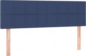 vidaXL Łóżko kontynentalne z materacem, niebieskie, tkanina 140x190 cm 6