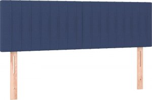 vidaXL Łóżko kontynentalne z materacem, niebieskie, tkanina 140x190 cm 6