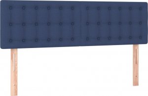 vidaXL vidaXL Łóżko kontynentalne z materacem, niebieskie, tkanina 140x190 cm 6