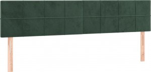 vidaXL vidaXL Łóżko kontynentalne z materacem, ciemnozielone, 160x200 cm 6