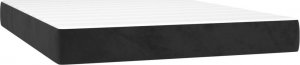 vidaXL vidaXL Łóżko kontynentalne z materacem, czarne, 140x200 cm, aksamit 5