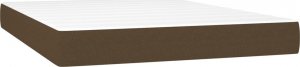vidaXL vidaXL Łóżko kontynentalne z materacem, brązowe, tkanina, 140x190 cm 5