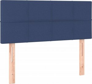 vidaXL vidaXL Łóżko kontynentalne z materacem, niebieskie, 90x190 cm, tkanina 7