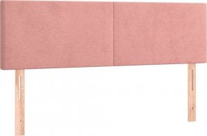 vidaXL vidaXL Łóżko kontynentalne z materacem i LED, różowy aksamit 140x190cm 7