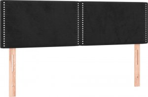 vidaXL vidaXL Łóżko kontynentalne z materacem i LED, czarny aksamit 140x190cm 7