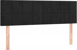 vidaXL vidaXL Łóżko kontynentalne z materacem i LED, czarny aksamit 140x200cm 7