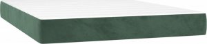 vidaXL vidaXL Łóżko kontynentalne z materacem i LED zielony aksamit 140x200cm 6