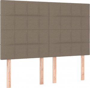 vidaXL vidaXL Łóżko kontynentalne z materacem, taupe, 140x200 cm, tkanina 7