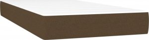 vidaXL vidaXL Łóżko kontynentalne z materacem, brązowe, 90x200 cm, tkanina 6