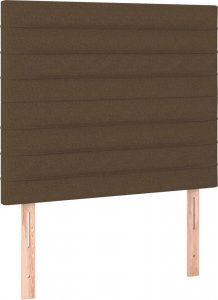 vidaXL vidaXL Łóżko kontynentalne z materacem, brązowe, 90x200 cm, tkanina 7