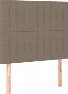 vidaXL vidaXL Łóżko kontynentalne z materacem, taupe, 90x190 cm, tkanina 7