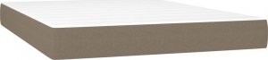 vidaXL vidaXL Łóżko kontynentalne z materacem, taupe, 140x190 cm, tkanina 6