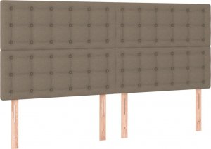 vidaXL vidaXL Łóżko kontynentalne z materacem, taupe, 180 x 200 cm, tkanina 7