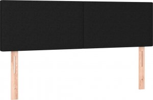 vidaXL vidaXL Łóżko kontynentalne z materacem, czarne, tkanina, 140x190 cm 6