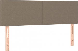 vidaXL vidaXL Łóżko kontynentalne z materacem, taupe, tkanina, 140x190 cm 6