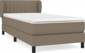 vidaXL vidaXL Łóżko kontynentalne z materacem, taupe, tkanina, 90x190 cm 2