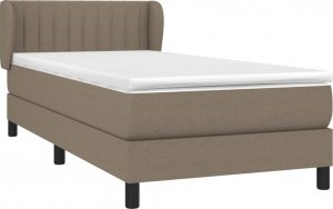 vidaXL vidaXL Łóżko kontynentalne z materacem, taupe, tkanina, 90x190 cm 3