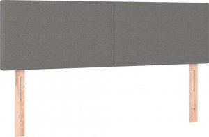 vidaXL vidaXL Łóżko kontynentalne z materacem, ciemnoszara tkanina 140x190 cm 6
