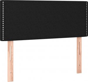 vidaXL vidaXL Łóżko kontynentalne z materacem, czarne, tkanina 90x190 cm 6