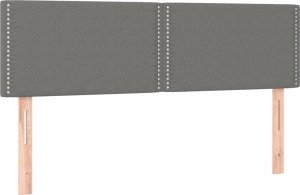 vidaXL vidaXL Łóżko kontynentalne z materacem, ciemnoszara tkanina 140x190 cm 6