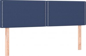 vidaXL vidaXL Łóżko kontynentalne z materacem, niebieskie, tkanina 140x190 cm 6