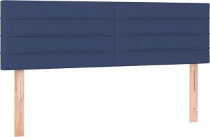 vidaXL Łóżko kontynentalne z materacem, niebieskie, tkanina 140x190 cm 6