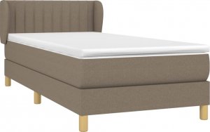 vidaXL vidaXL Łóżko kontynentalne z materacem, taupe, tkanina, 80x200 cm 3