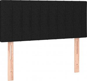 vidaXL vidaXL Łóżko kontynentalne z materacem, czarne, tkanina 90x190 cm 6