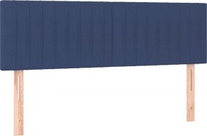 vidaXL vidaXL Łóżko kontynentalne z materacem, niebieskie, tkanina 140x190 cm 6