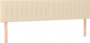 vidaXL vidaXL Łóżko kontynentalne z materacem, kremowe, tkanina, 180x200 cm 6