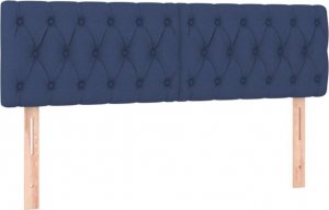 vidaXL vidaXL Łóżko kontynentalne z materacem, niebieskie, tkanina 140x190 cm 6