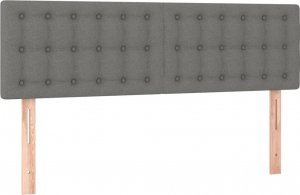 vidaXL vidaXL Łóżko kontynentalne z materacem, ciemnoszara tkanina 140x190 cm 6