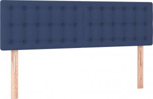 vidaXL vidaXL Łóżko kontynentalne z materacem, niebieskie, tkanina 140x190 cm 6