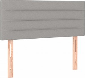 vidaXL vidaXL Łóżko kontynentalne z materacem, jasnoszare, tkanina, 90x190 cm 6
