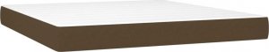 vidaXL vidaXL Łóżko kontynentalne z materacem, brązowe, tkanina, 180x200 cm 5