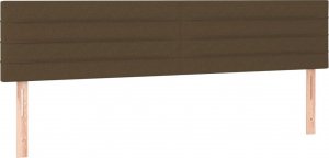 vidaXL vidaXL Łóżko kontynentalne z materacem, brązowe, tkanina, 180x200 cm 6