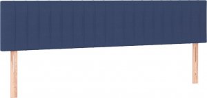 vidaXL vidaXL Łóżko kontynentalne z materacem, niebieskie, tkanina, 160x200cm 6