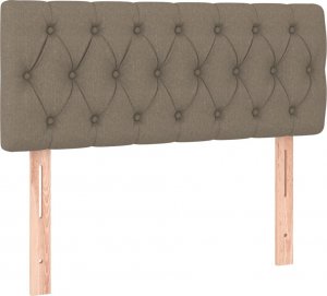 vidaXL vidaXL Łóżko kontynentalne z materacem, taupe, tkanina, 90x190 cm 6