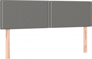 vidaXL vidaXL Łóżko kontynentalne z materacem, ciemnoszara tkanina 140x190 cm 6