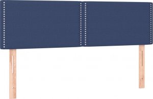 vidaXL vidaXL Łóżko kontynentalne z materacem, niebieskie, tkanina 140x190 cm 6