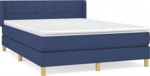 vidaXL vidaXL Łóżko kontynentalne z materacem, niebieskie, tkanina 140x190 cm 2