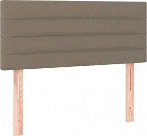 vidaXL vidaXL Łóżko kontynentalne z materacem, taupe, tkanina, 90x190 cm 6