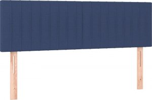 vidaXL vidaXL Łóżko kontynentalne z materacem, niebieskie, tkanina 140x190 cm 6